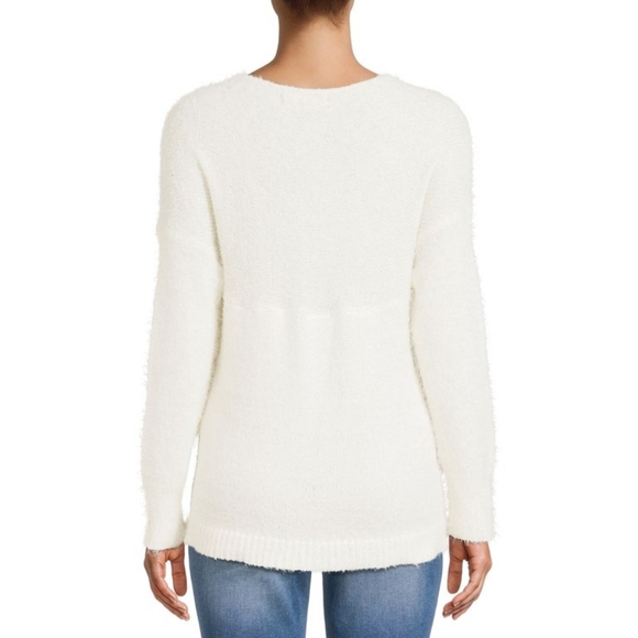 INNER CIRCLE NWOT Crossfront Wrap Fuzzy Sweater - Picture 3 of 9